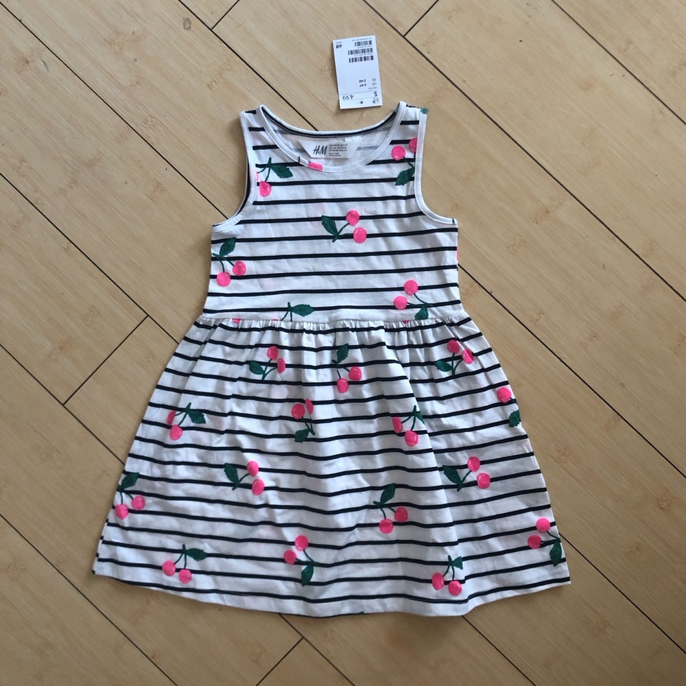 NWT Cherries & stripes dress